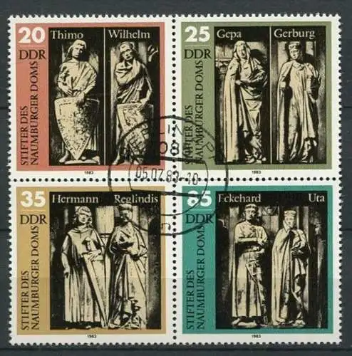 (23654) DDR Nr.2808/11 Viererblock                  O  gestempelt