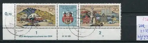 (23653) DDR Nr.2532/3 Streifen mit DV                  O  gestempelt