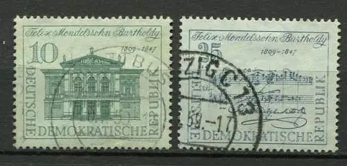 DDR  Nr.676/7    O  used       (23608) ( Jahr 1958 )