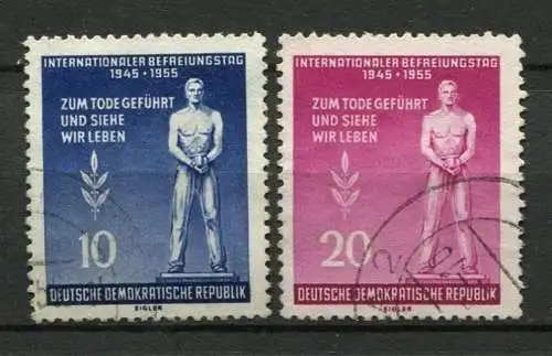DDR  Nr.459/60     O  used       (23599) ( Jahr 1955 )