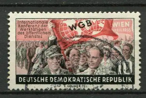 DDR  Nr.452     O  used       (23598) ( Jahr 1955 )