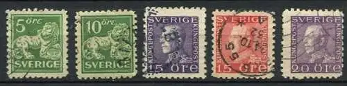 (1425) Schweden Nr.175/ 181 I WB              O  gestempelt