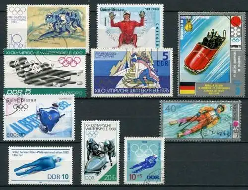 (011) Motiv - Lot / Sammlung Rennschlitten und Bobsport    / sled sport + bobsleigh