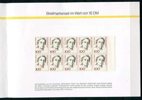 BRD Markenheftchen Briefmarken für Sie Postdienst         **  MNH          (11376)