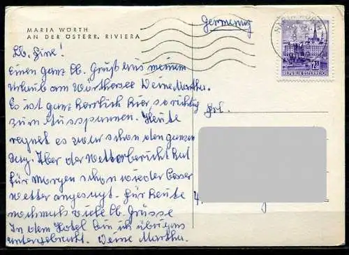 (04664) Maria Wörth - Hotel Ebner - gel. 1973