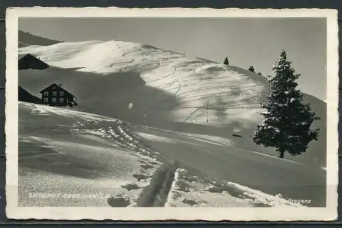 (04658) Skigebiet Ober-Damüls - gel. - Aufgenommen mit Zeiss-Objektiv