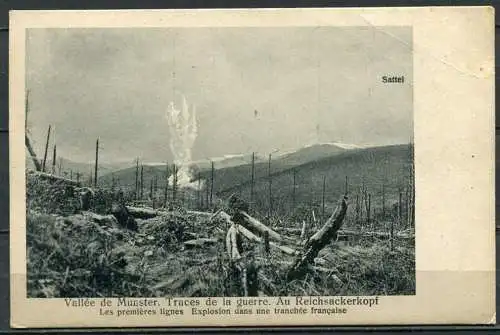 (04636) Vallée de Munster. Traces de la guerre. Au Reichsackerkopf / Tal von Münster. - I WK 1914-1918 - n. gel.