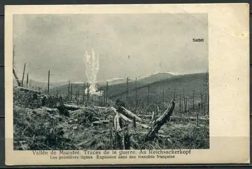 (4636) Vallée de Munster. Traces de la guerre. Au Reichsackerkopf / Tal von Münster. - I WK 1914-1918 - n. gel.