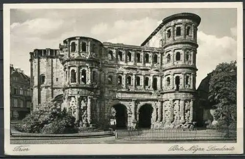 (4613) Trier Porta Nigra Landseite - gel. 1941 - Kupfer-Tiefdruck Nr. 6