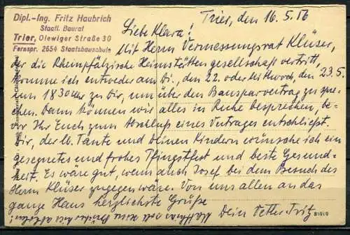 (4609) Trier - Röm. Kaiserpalast - beschrieben 1956, AK aber vor 1920