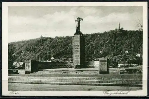 (4608) Trier Kriegerdenkmal - n. gel. - Echt Kupfer-Tiefdruck 15