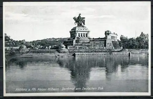 (4601) Koblenz a. Rh.  Kaiser Wilhelm-Denkmal am Deutschen Eck - n. gel. - Bromsilber-Imitation 2073/3602