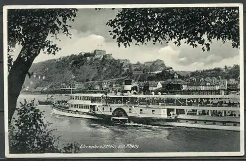 (04599) Ehrenbreitstein am Rhein - Dampfer - n. gel. - 489836 - No. 42  V. U. K. Verlag