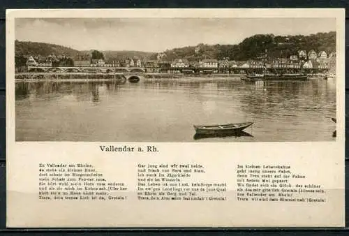 (4580) Vallendar a. Rh. - mit Gedicht/ Reim - n. gel.