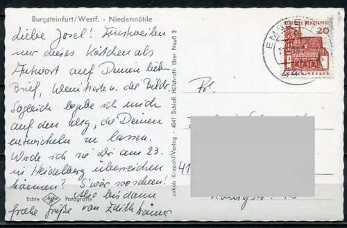 (4574) Burgsteinfurt/Westf. - Niedermühle - gel. 1967 - Echte Agfa Fotografie