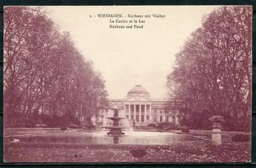 (4552) Wiesbaden - Kurhaus mit Weiher  - n. gel.