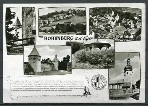 (4535) Burg Hohenberg a. d. Eger - Mehrbilkarte mit kleiner Chronik - gel. 1972