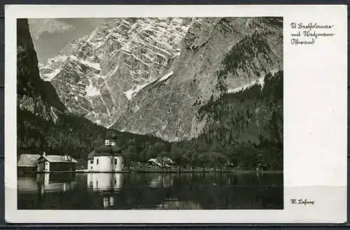 (4528) St. Bartolomä mit Watzmann und Ostwand - gel. 1936