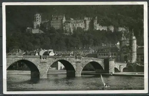 (04526) Heidelberg - Alte Neckarbrücke und Schloß -  gel. 1937