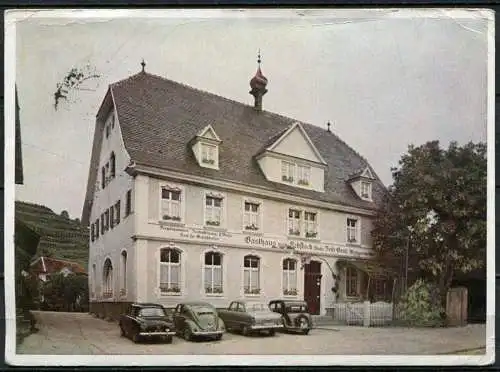 (04513**) Gasthaus und Pension Zum Rebstock - Oberrotweil - Oldtimer, VW Käfer - gel.