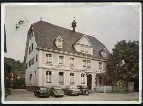 (4513**) Gasthaus und Pension Zum Rebstock - Oberrotweil - Oldtimer, VW Käfer - gel.