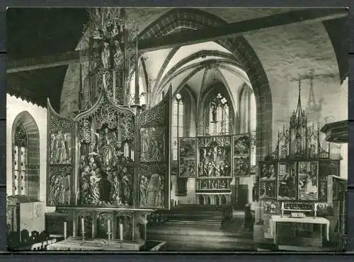 (04508) Innenansicht der Herrgottskirche Creglingen a. Tauber - n. gel. - Echt Foto