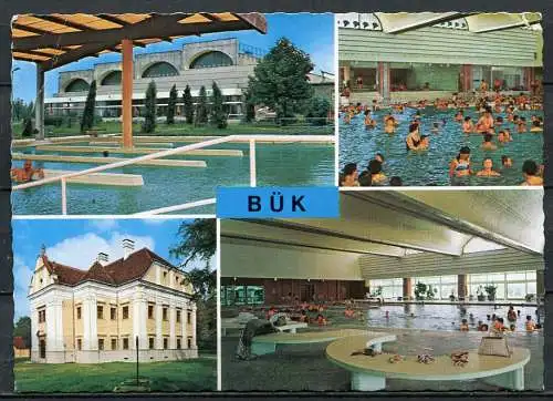 (4477) Bük, Heilbad - Mehrbildkarte - gel. 1980