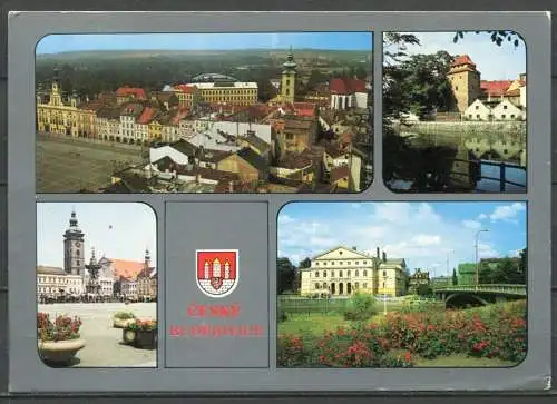 (04471) České Budějovice - Budweis - Mehrbildkarte - gel. ohne Stempel