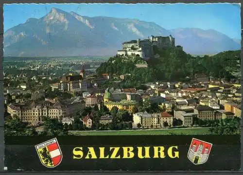 (04462) Mozartstadt Salzburg, mit Festung Hohensalzburg und Untersberg, 1853 m - gel. 1980