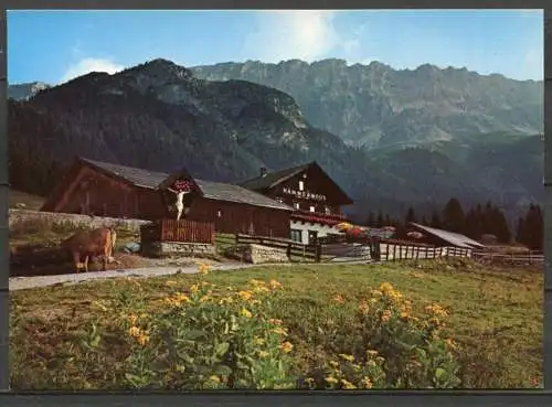 (4448) Hämmermoosalm. 1460 m im Leutascher Gaistal gegen Teufelsgrat, Wettersteingebirge - n. gel.