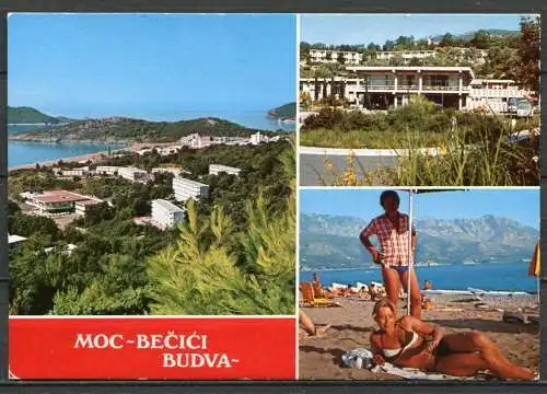 (04445) Bečići - Budva - heute zu Montenegro gehörig - Mehrbildkarte - gel.