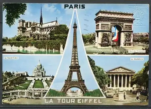(04423) Paris - La Tour Eiffel - Mehrbildkarte - gel. 1970