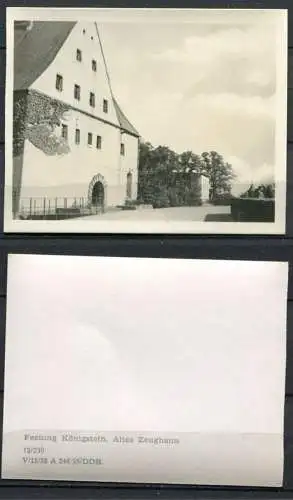 (04410**) Sächsische Schweiz, Festung Königstein - 10 Echte Fotos s/w in Mappe - DDR - VEB Volkskunstverlag