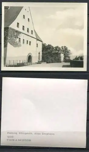 (4410**) Sächsische Schweiz, Festung Königstein - 10 Echte Fotos s/w in Mappe - DDR - VEB Volkskunstverlag