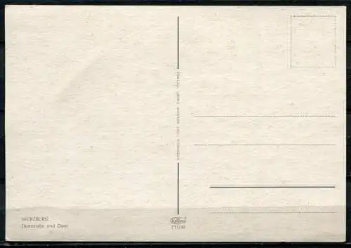 (4382) Würzburg - Domstraße und Dom - Oldtimer - n. gel. - Krüger