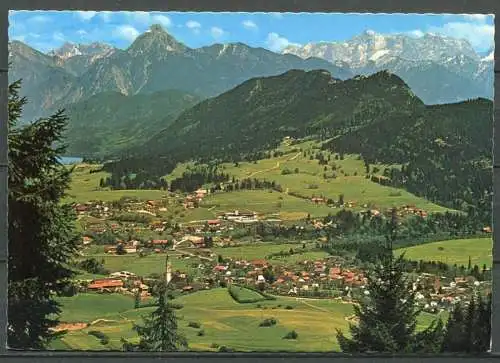 (4376) Pfronten 885 m im Ostallgäu mit Blick auf Säuling und Zugspitze - gel. 1980 - Verlag Franz Milz