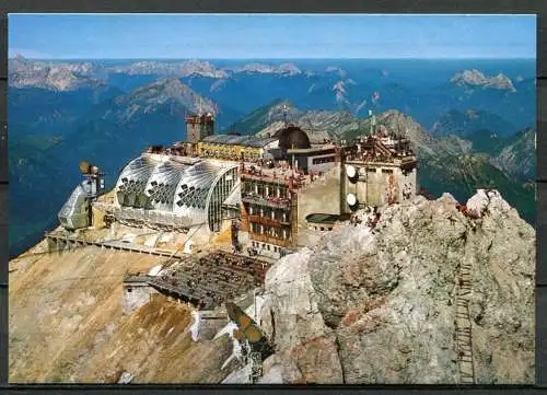 (04369) Zugspitze, 3964 m - Südansicht - Münchnerhaus mit Wetterwarte - n. gel. - Eine "Huber" Karte