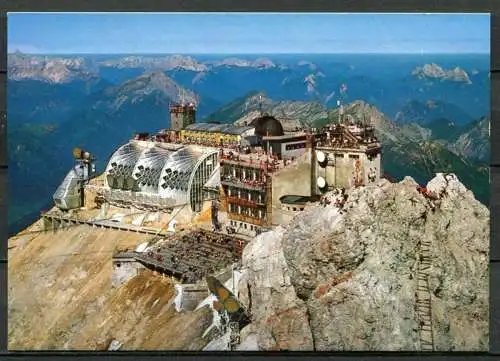 (4369) Zugspitze, 3964 m - Südansicht - Münchnerhaus mit Wetterwarte - n. gel. - Eine "Huber" Karte