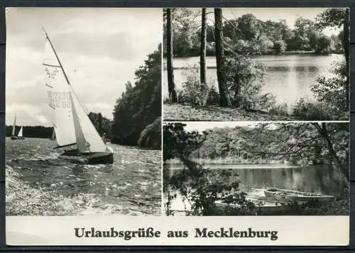 (04356) Urlaubsgrüße aus Mecklenburg - Mehrbildkarte - gel. 1973 - DDR - Planet-Verlag