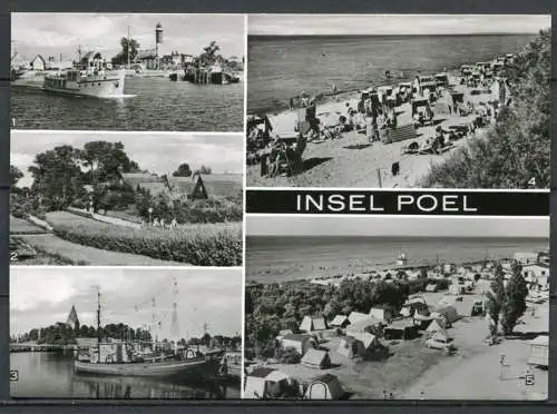 (04348) Insel Poel -Mehrbildkarte -  Echt Foto - n. gel. - DDR - VEB Bild und Heimat