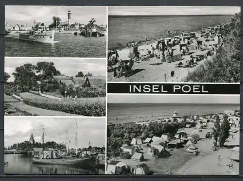 (4348) Insel Poel -Mehrbildkarte -  Echt Foto - n. gel. - DDR - VEB Bild und Heimat