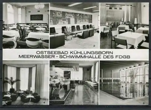 (04344) Ostseebad Kühlungsborn - Meerwasser-Schwimmhalle des FDGB - Mbk. - Echt Foto - n. gel. - DDR