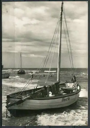 (4337) Ahlbeck - Blick zur See - Boot Vineta - n. gel. - Echte Fotografie Ahl 119 - DDR - Walter Werner KG Verlag