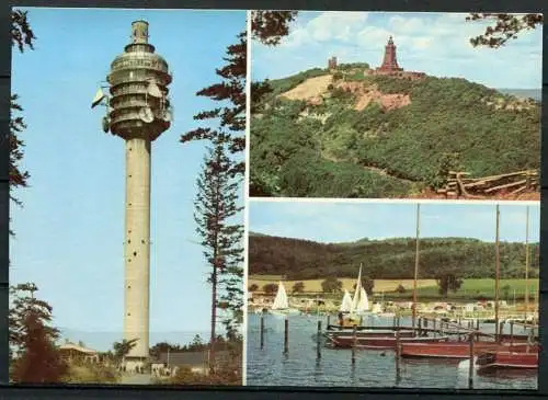 (04329) Fernsehturm Kulpenberg, Kyffhäuser-Denkmal, Talsperre Kelbra - Mehrbildkarte - n. gel. - DDR - Verlag Görtz