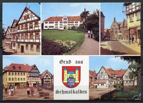 (04327) Gruß aus Schmalkalden - Mehrbildkarte mit Wappen - gel. - DDR - Auslese-Bild-Verlag