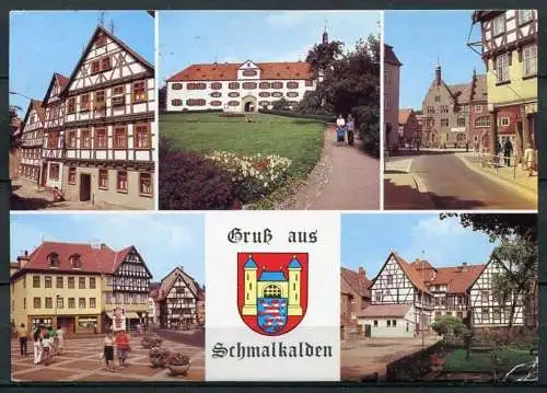 (4327) Gruß aus Schmalkalden - Mehrbildkarte mit Wappen - gel. - DDR - Auslese-Bild-Verlag