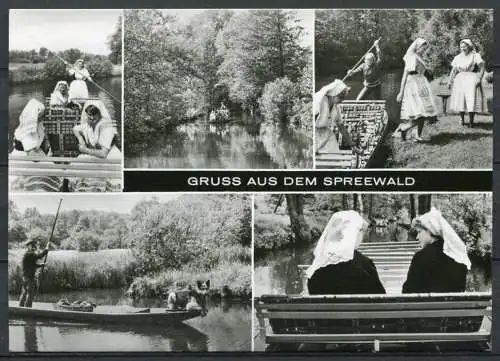 (04325) Gruss aus dem Spreewald - Mehrbildkarte - n. gel. - Echt Foto - DDR - Bild und Heimat Reichenbach