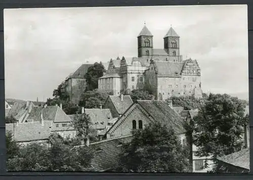 (04319) Quedlinburg - Blick auf Schloß und Dom - n. gel. - Echt Foto - DDR - Bild und Heimat Reichenbach