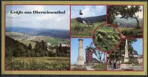 (04317**) Grüße aus Oberwiesenthal - Mehrbildkarte Langformat - n. gel. - DDR - Bild und Heimat Reichenbach