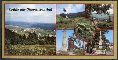 (04316**) Grüße aus Oberwiesenthal - Mehrbildkarte Langformat - n. gel. - DDR - Bild und Heimat Reichenbach